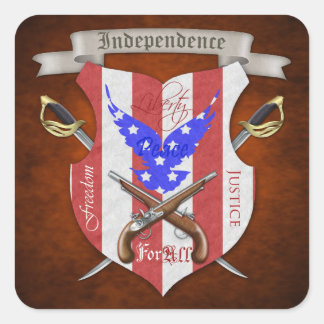 Stickers 4 juillet Patriotique Freedom Crest