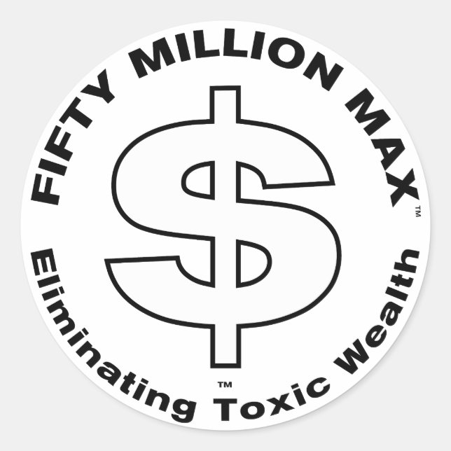 Stickers 50 Million Max™ Logo 3 pouces (6) (Devant)