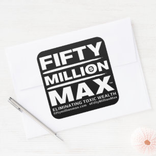 Stickers 50 Million Max™ Text Logo 3" (6)