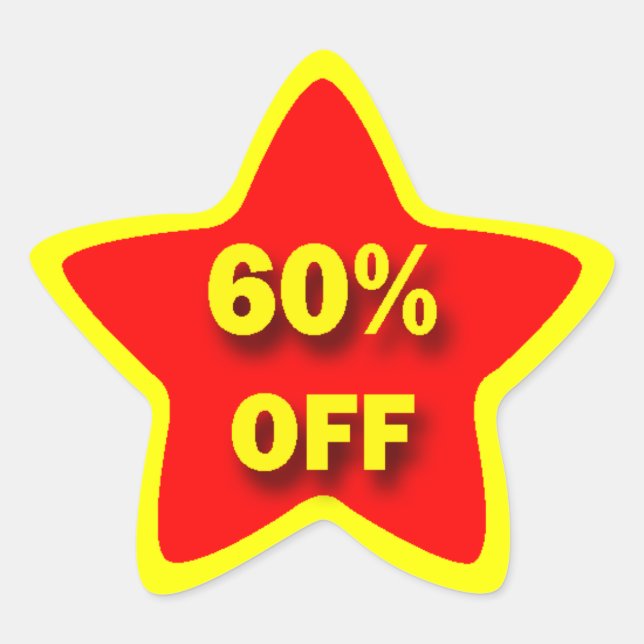 Stickers 60% OFF Star (Devant)