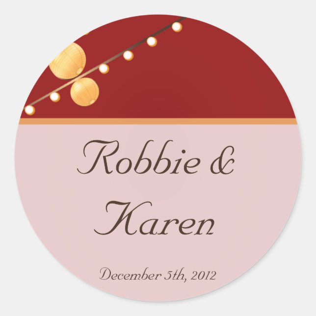 Stickers 6 - 3" Favoriser Lanternes en papier mode (Devant)