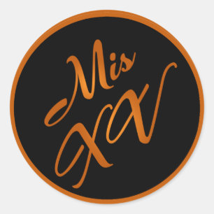 Stickers 6 - 3" Favoriser Mis XV Orange Noir