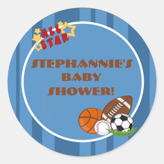 Stickers 6 - 3 pouces Favor bleu étoile (Devant)