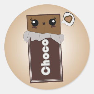 Stickers à barres chocolatées mignonnes