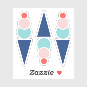 Stickers à cône glacé tendance amusant