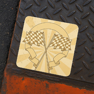 Stickers À damiers drapeaux de course