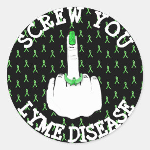 Stickers à doigt moyen de la maladie de Lyme