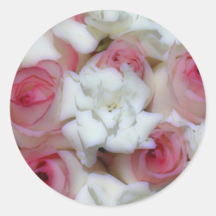 Stickers à enveloppe rose et blanche rose