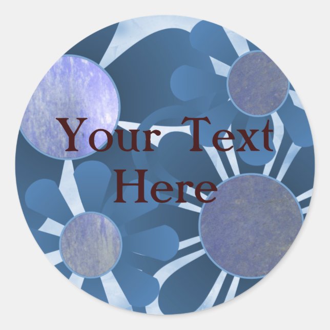 Stickers à fleurs bleues (Devant)