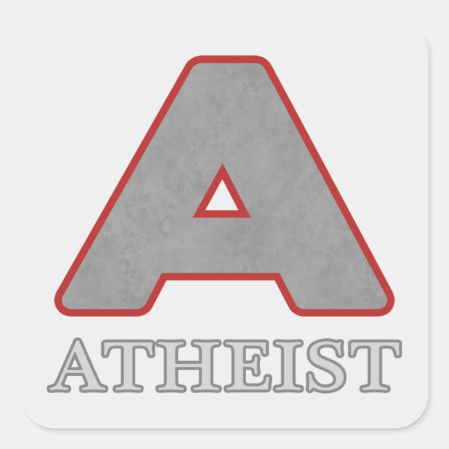 Stickers "A" pour l'athée rouge et gris (Devant)