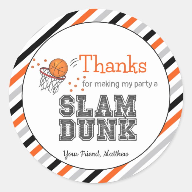 Stickers à sac de fête | Stickers Merci d'annivers (Devant)