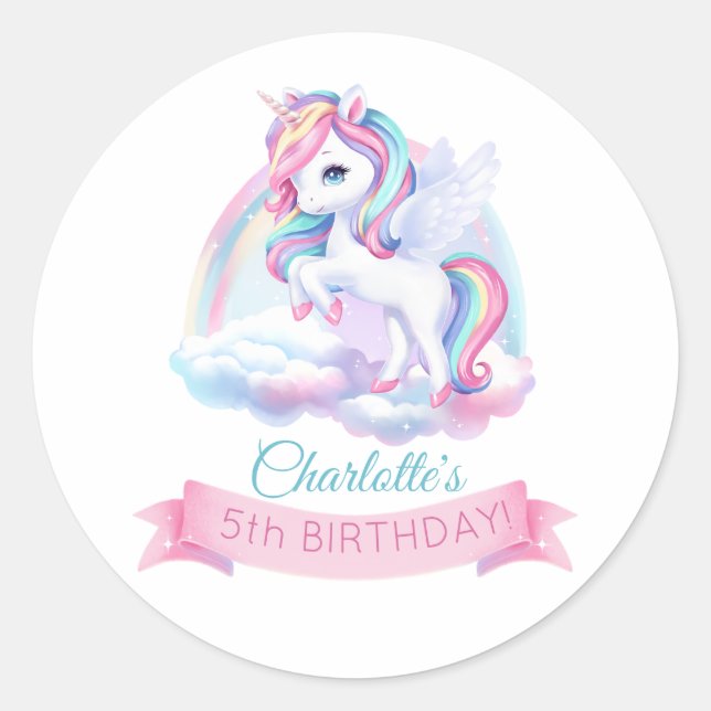 Stickers à une fête d'anniversaire magique. (Devant)