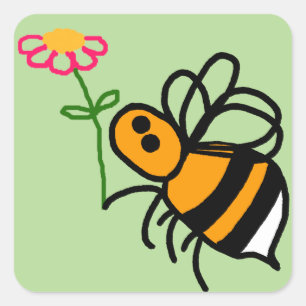 Stickers Abeille Et Fleur 20 par feuille