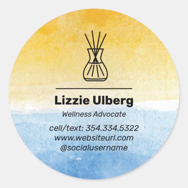 Stickers affaires Sea & Sun Essential Oil (Devant)