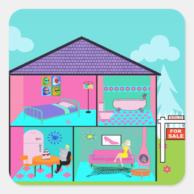 Stickers Agent Immobilier Dream House (Devant)