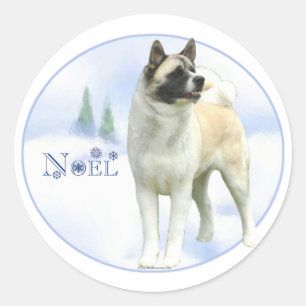Stickers Akita Noel