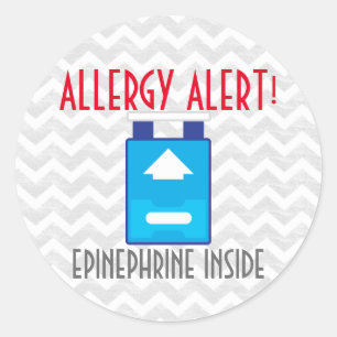 Stickers Alerte aux allergies à l'épinéphrine