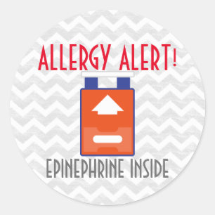 Stickers Alerte aux allergies à l'épinéphrine