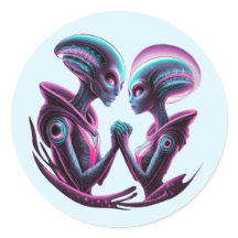 Stickers Alien Couple