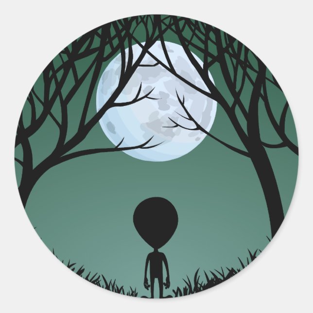 Stickers Aliens amusant Stickers Alien Halloween (Devant)