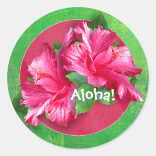 Stickers Aloha Hibiscus Rose Hawaii