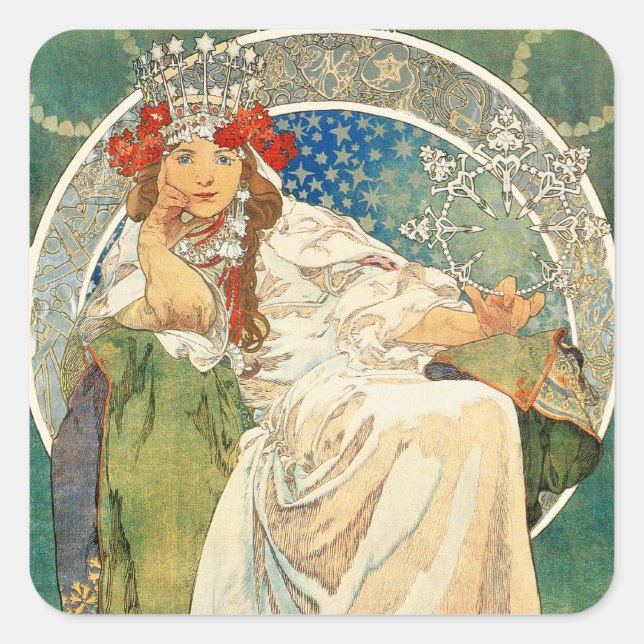Stickers Alphonse Mucha Princess Hyacinth (Devant)