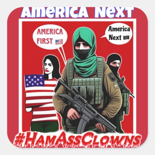 Stickers America First/America Next (Devant)