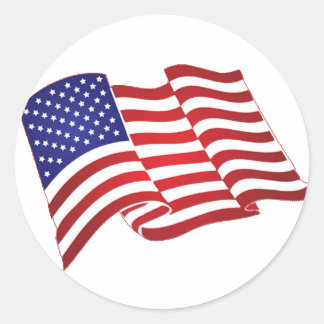 Stickers américains à agiter le drapeau