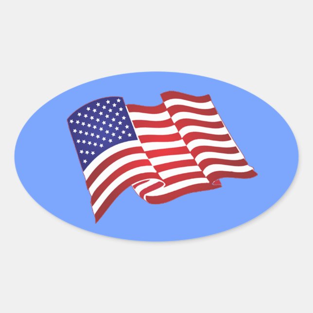 Stickers américains à agiter le drapeau (Devant)