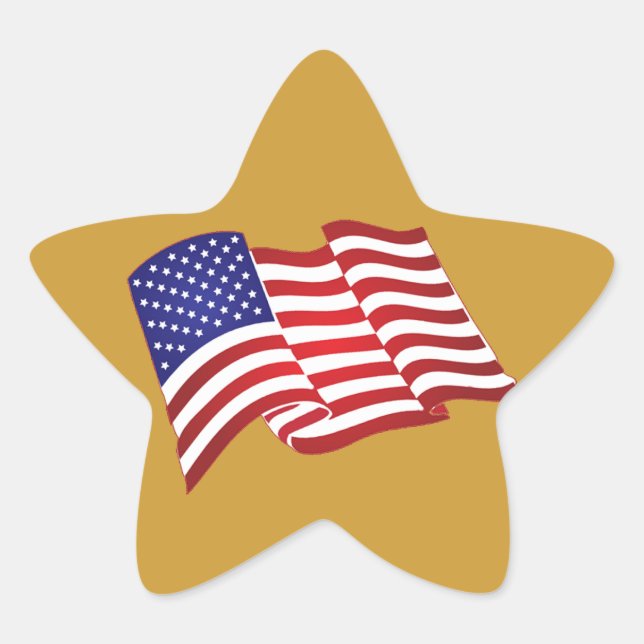 Stickers américains à agiter le drapeau (Devant)
