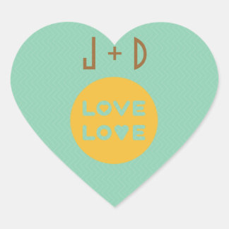 Stickers Amour Design Rétro