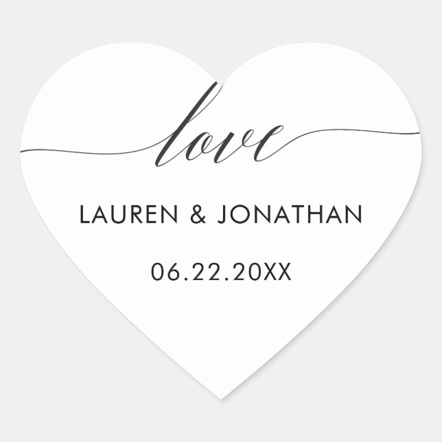 Stickers Amour, Stickers Favor Mariage, Mariage (Devant)