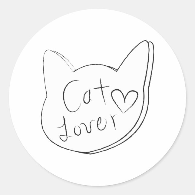 Stickers amoureux de les chats (Devant)