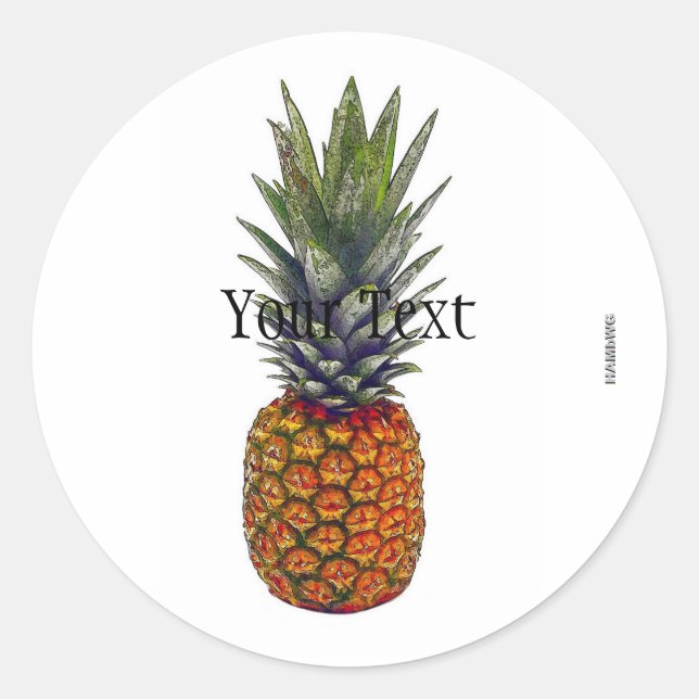 Stickers ananas HAMbWG - avec zone de texte (Devant)