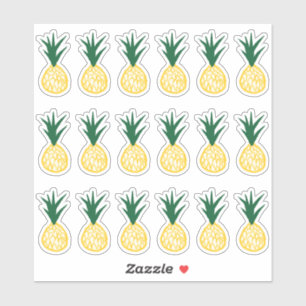 Stickers ananas jaune vif