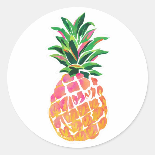 Stickers ananas tropicaux (Devant)