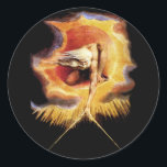 Stickers: Ancient of Days - William Blake Classic Round Sticker<br><div class="desc">This painting,  called "Ancient of Days, " is a watercolor and relief etching. It was painted by artist-philosopher William Blake in 1794. ~The "Ancient of Days" is described in the Bible in Chapter 7 of the Book of Daniel.</div>