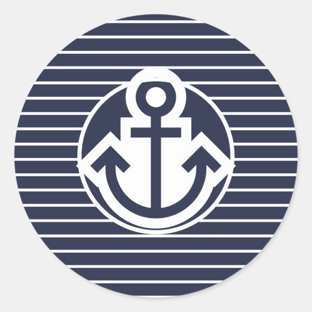 Stickers Ancre marine et blanche (Devant)
