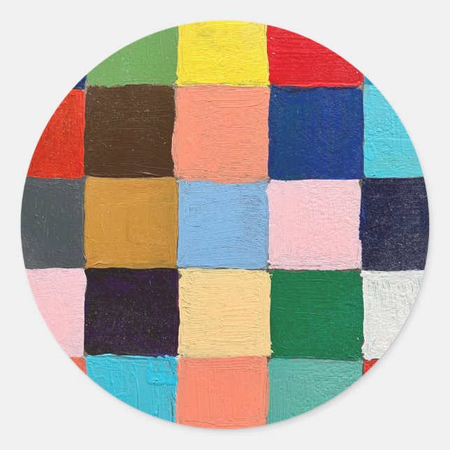 Stickers and Seals in Funky Squares Design (Front)