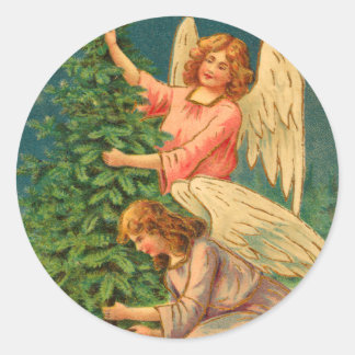 Stickers Angel de Noël victorien