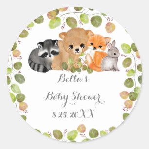Stickers animaux verts en bois