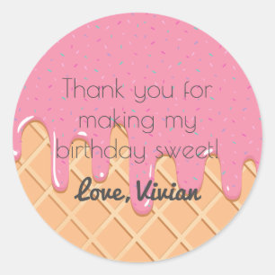 Stickers Anniversaire Crème de glace