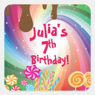 Stickers Anniversaire de Candyland
