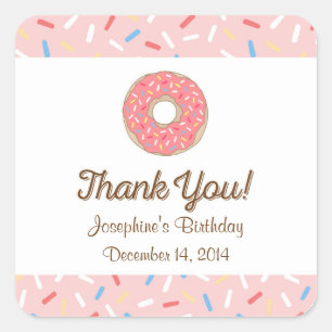 Stickers Anniversaire de Donut rose