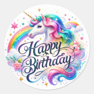 stickers Anniversaire de la licorne