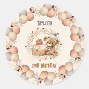 Stickers Anniversaire de l'automne de l'ours migno