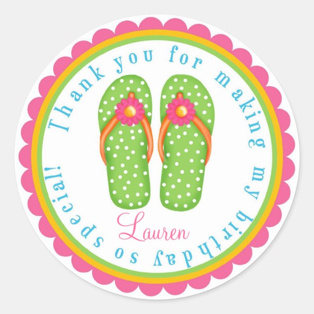 Stickers Anniversaire Flip Flop (Devant)