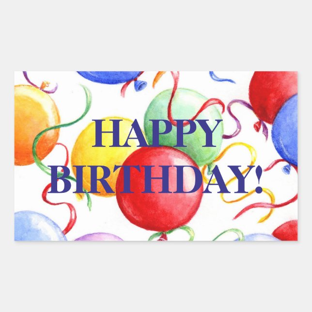 Stickers Anniversaire Joyeux Ballons Anniversaire (Devant)