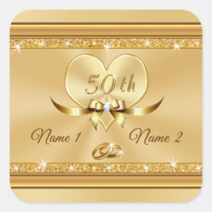 Stickers Anniversaire Or pas cher Personnalisé