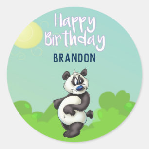 Stickers Anniversaire Panda